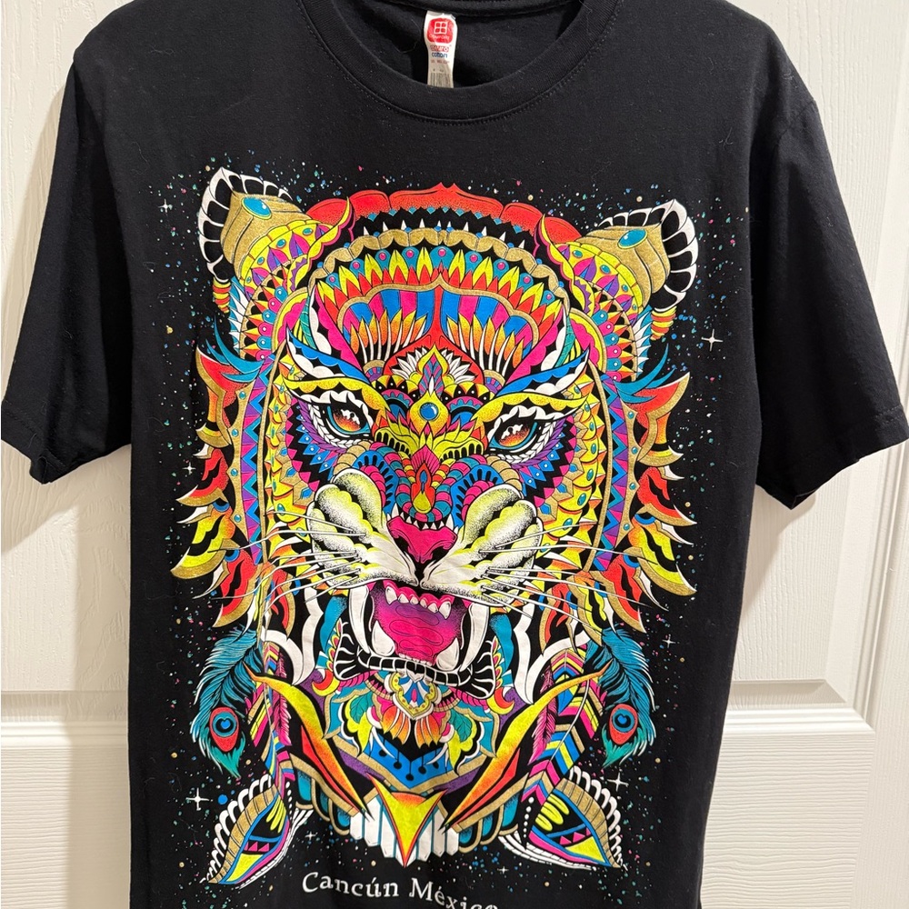 Colorful Tiger Graphic T-Shirt